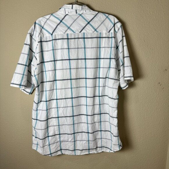 BILLABONG Plaid Cotton Short Sleeve Button Up Shirt Size XL - Picture 7 of 8